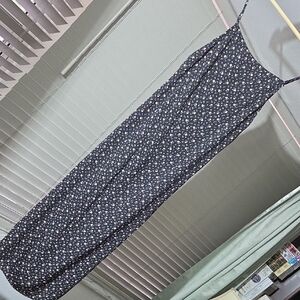 American Eagle Outfitters Navy Floral Spaghetti Strap Maxi Dress